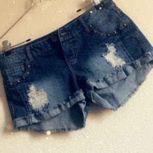 Frayed Jean Short Shorts